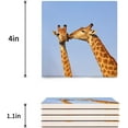 thumbnail image 3 of FMSHPON Giraffe Being Kissed Print Set of 6 Coaster for Drinks, Absorbent Ceramic Stone Coasters Cup Mat with Cork Base for Home Kitchen Room Coffee Table Bar Decor, 3 of 4