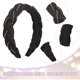 thumbnail image 3 of Diademas para mujer, diademas trenzadas, diadema de moda, accesorios para el cabello cruzados para niñas, regalos de cumpleaños y Navidad, 3 of 5