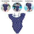 thumbnail image 3 of COOPHYA Bikini Maillots de Bain de Maternité pour Femmes Bleu Foncé Polyester 1 Pcs Bretelles Ajustables Côtés Froncés, 3 of 4
