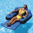 thumbnail image 2 of Swimline 55" Inflatable Ultimate Floating 1-Person Swimming Pool Chair Lounger - Blue/Black, 2 of 5