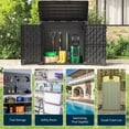 thumbnail image 2 of Bifanuo Outdoor Resin Storage Shed 34 Cu.ft Garden Storage Extra Large Capacity Weather Resistant Storage Box, Lockable Resin Waterproof Shed for Bike, Lawnmowe, Garden Tools, 2 of 6