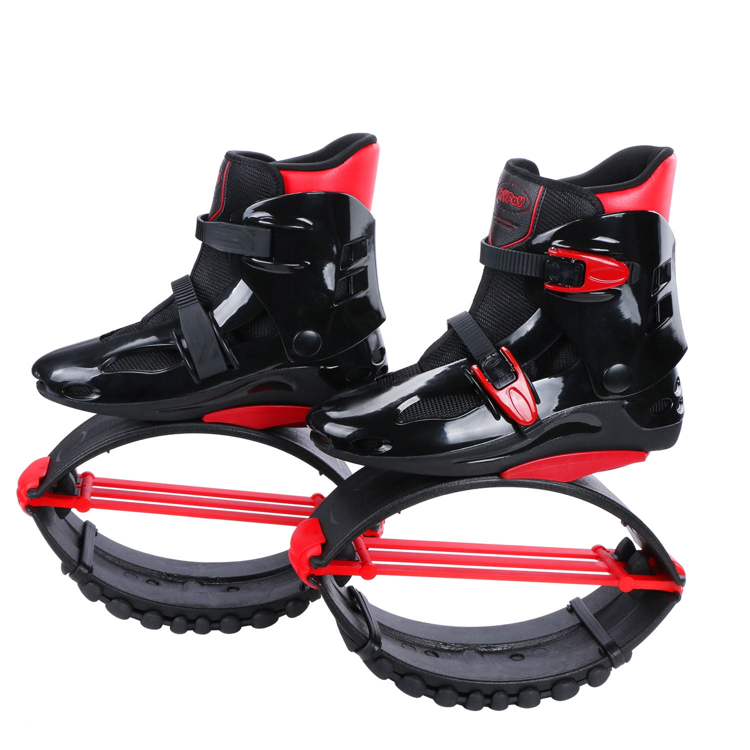 Joyfay Unisex Fitness Jump Shoes Bounce Shoes Black and Red/Blue