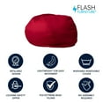 thumbnail image 4 of Fauteuil poire surdimensionné rouge plein, 4 of 9