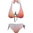 thumbnail image 5 of Women String Bikini Set Gradient Halter Triangle Bathing Suits Swimsuit, 5 of 12