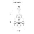 thumbnail image 3 of 5 Light Up Chandelier with French Gold finish, 3 of 4