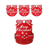HAMPPLIES 12Pcs Holiday Coasters for Drinks Christmas Atmosphere Felt Square Table Protection