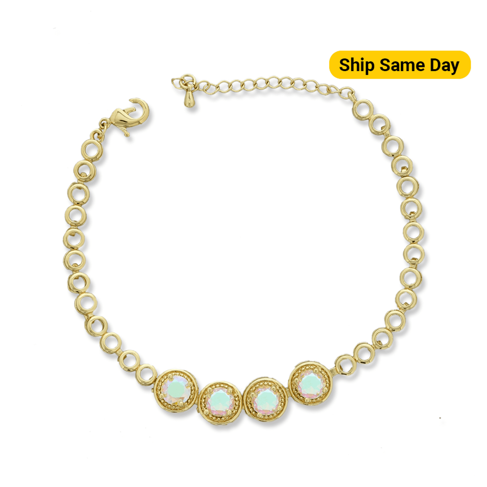 Kaash Customs Gold Anklets for Adults Fine Anklets for Women, in Brass Metal