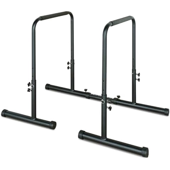 Power Tower Dip Station Pull Up Bar Stand Adjustable Height Heavy Duty Multi-Function Fitness Training Equipment,Push Up Stand, Black$$Sport & Recreation Other