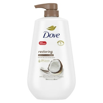 Dove Restoring Liquid Body Wash with Pump Coconut & Cocoa Butter, 30.6 oz