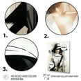 thumbnail image 3 of Designart "Black and White Fashion Runway Model III" Fashion Framed Wall Art - Glam Black Fashion Illustration Entryway Framed Wall Art Print, 3 of 6