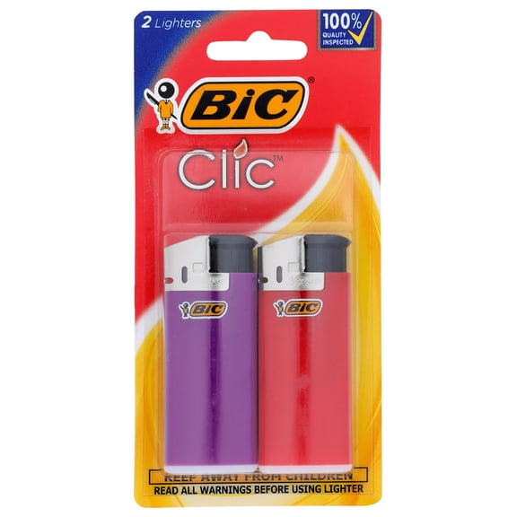Bic Minitronic Pocket Lighter, 2 Count