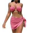 thumbnail image 3 of Sentmoon Bikini Women High Cut Womens Bathing Suit Tummy Control Push Up Solid Color Oversized Swimsuit Women Summer Beach Essentials for Family for Confidence and Comfort, 3 of 7