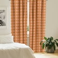 thumbnail image 2 of Ambesonne Fashion Curtains, Abstract Grungy Shapes Art, Pair of 28"x63", Burnt Orange and Caramel, 2 of 5