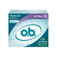 thumbnail image 2 of (3 pack) o.b. Tampons Ultra Absorbency, Applicator Free Tampons, Fragrance-Free, 40 Ct, 2 of 15