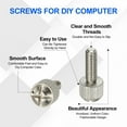 thumbnail image 3 of Uxcell Computer Case Thumb Screws, Thread PC Computer Case Fastener Thumb Screws for DIY PC Cover Power M4x12mm, 3 of 7