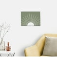 thumbnail image 2 of Abstract Boho Sun Sage Green Framed Canvas Wall Art Decor 11×14 inch, Boho Sun Sunset Sunrise Sunshine Sun Rays Print Painting Artwork Home Wall Decoration For Girls Room Office,Girls Women Gift, 2 of 6