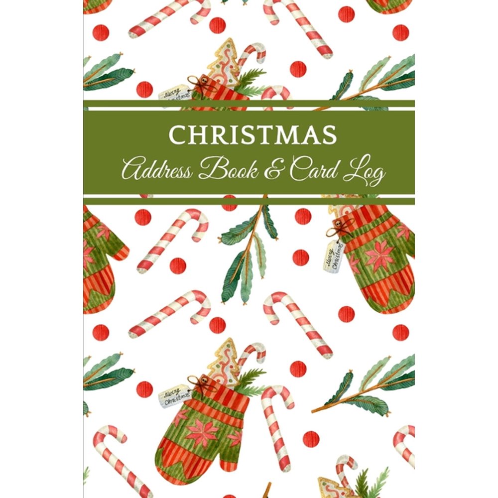 Christmas Address Book & Card Log Organizer & Address Record Book For