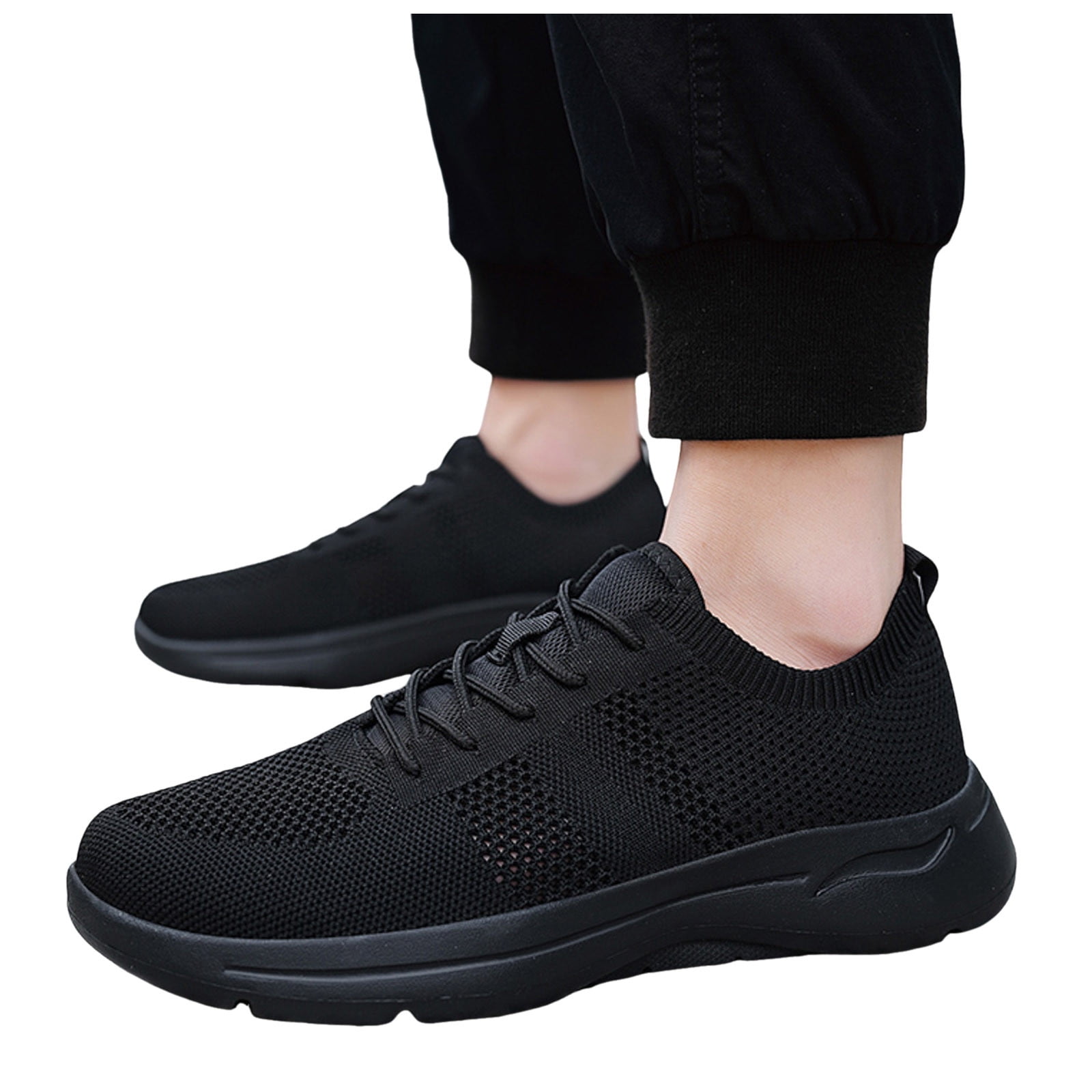 FitVille Slip On Sneakers Heren Wandelschoenen Extra Breed Sportschoenen Lichtgewicht Hardloopschoenen Ademend Joggen Fitness Buiten Gym Slip On Schoenen Zwart 47 EU X-Breed