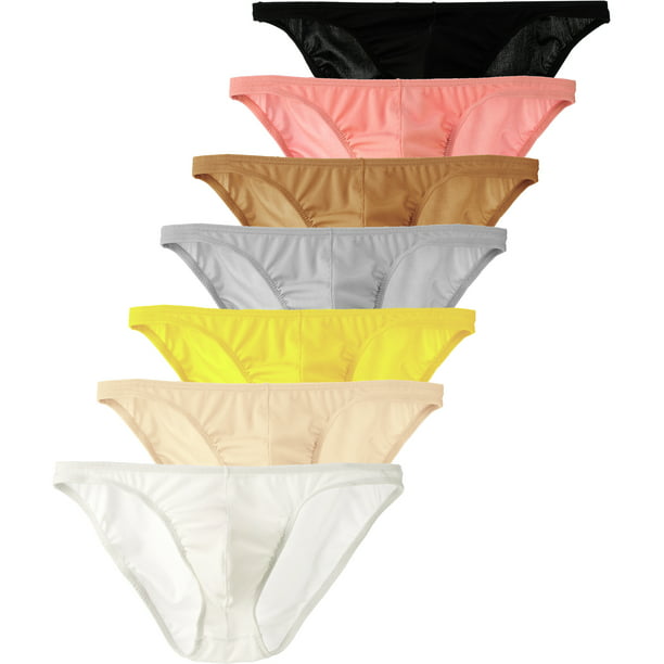 Yuyangdpb men's thin bikini low waist underwear sexy ice silk briefs ...