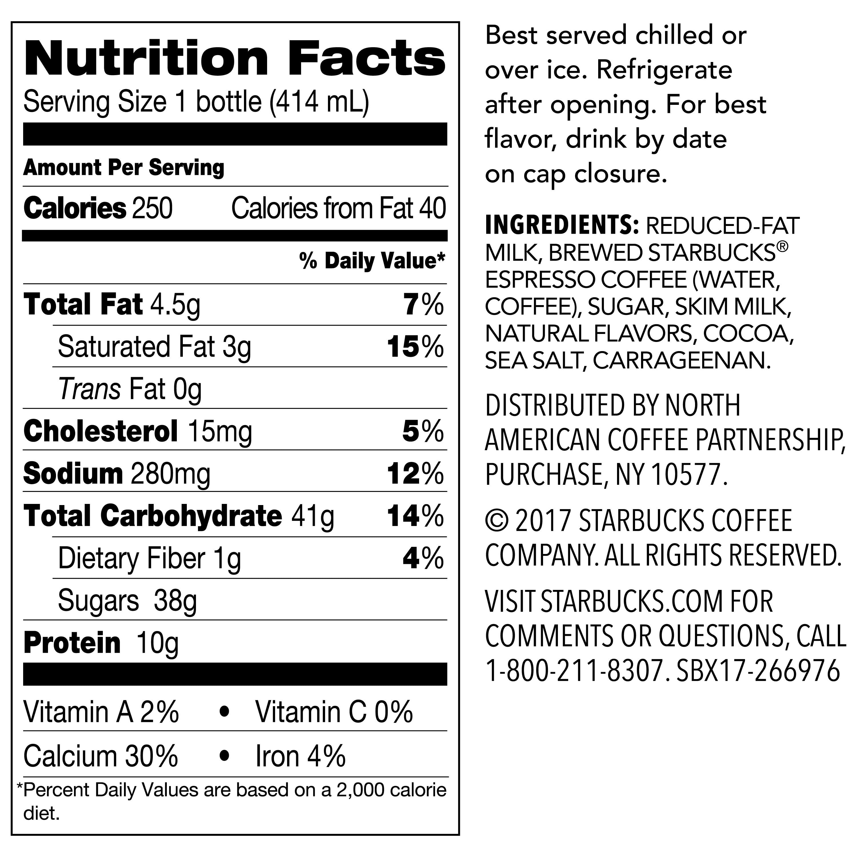 Starbucks Nutrition Facts Frappuccino Nutrition Ftempo