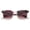 Teal-Pink / Pink Gradient, variant on sunglassLA Unisex Women's Floral Printed Square Half Frame Horn Rimmed Sunglasses (Green-Yellow / Lavender) - 49mm