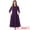 Deep Purple, variant on 3/4 Sleeve A-Line Midi Work Dress M Dark Red