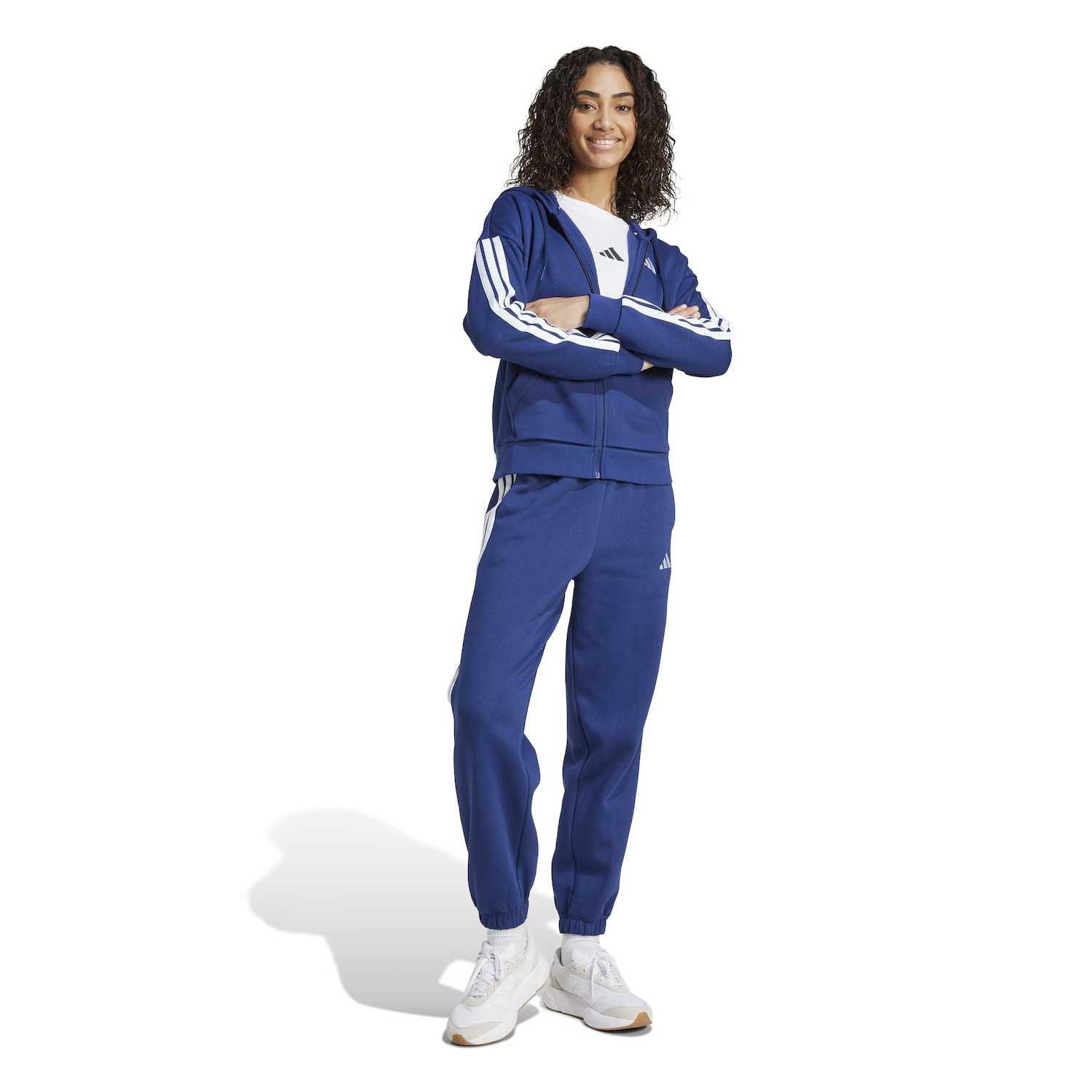 Women's adidas Essentials Feel Cozy Sportswear Hoodie Color: Medium Gray Heather Size: MEDIUM