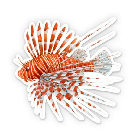 Lionfish - 3" Vinyl Sticker - For Car Laptop Water Bottle Phone - Waterproof Decal