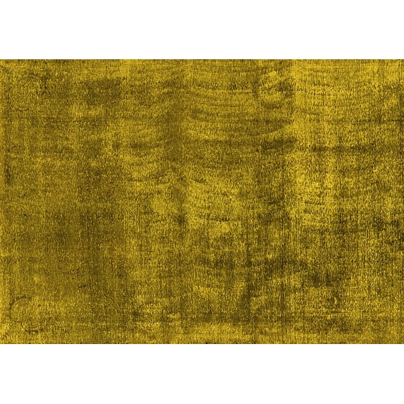 Ahgly Company Indoor Rectangle Oriental Yellow Industrial Area Rugs, 6' x 9'