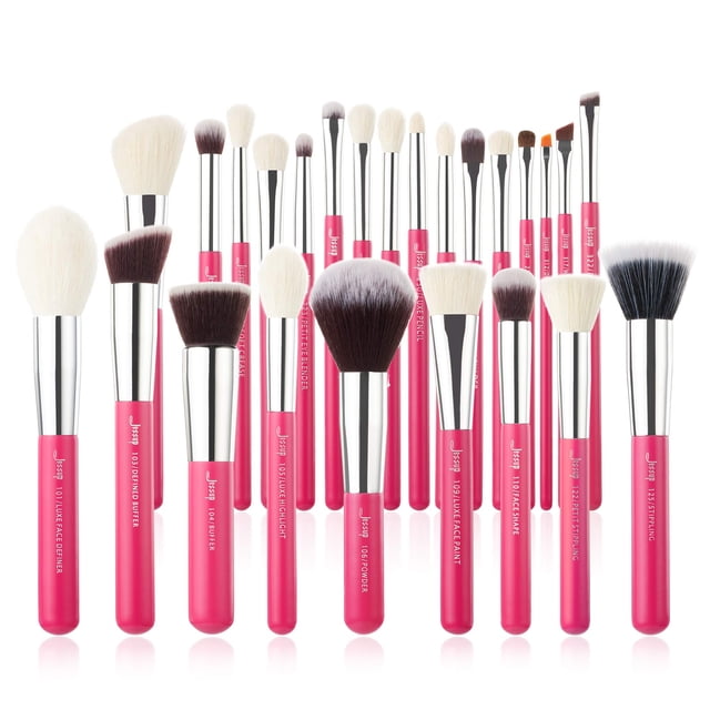 Juego de brochas de maquillaje Jessup, 25 unidades, belleza y cosmética para cabello sintético