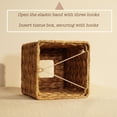 thumbnail image 4 of Funda para caja de pañuelos PINXIURY, jacinto acuático, tejida a mano, natural, 4 of 7