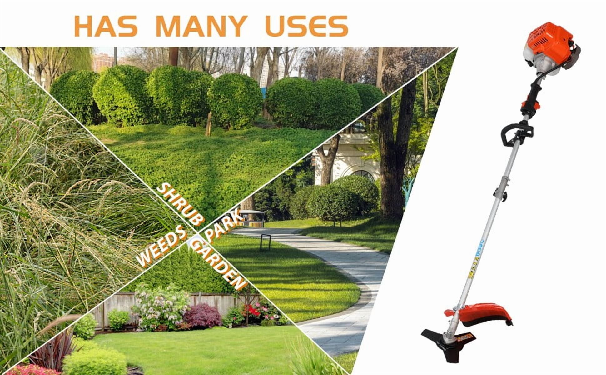 2025 New Gas Weed Wacker - 52cc 2-Stroke 5 in 1 Multi-Functional Lawn Mower Hedge Trimmer Pruners Gas Powered Brush Cutter, Handheld Weed Eater for Garden and Yard Lawn