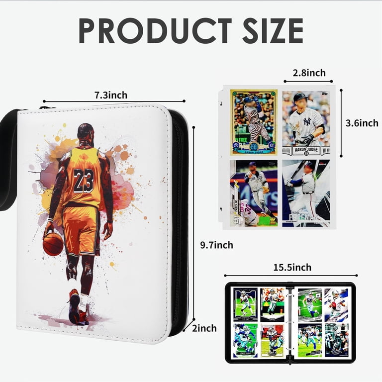 HBK Basketball Card Binder Holds 400, PU Leather Album with 50 Sleeves, Waterproof Basketball Cards Collector Gift - Walmart.com HBK Basketball Card Binder Holds 400, PU Leather Album with 50 Sleeves, Waterproof Basketball Cards Collector Gift - Walmart.com