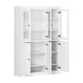 thumbnail image 3 of Palace Imports 100% Solid Wood Kitchen Pantry Storage Cabinet with Glass Doors and Adjustable Shelves, White, 3 of 5
