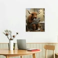 thumbnail image 2 of WERPE Toilet Paper On Head - Black Framed Funny Animal Prints - Funny Highland Cow Bathroom Wall Art Prints, Vintage Black and White Rustic Style Cute Bathroom Cow Canvas Art Poster, 2 of 4