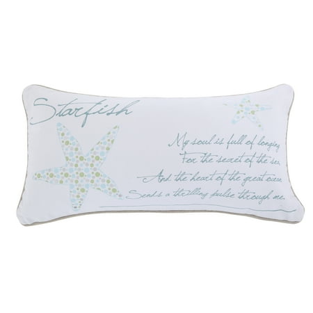 UPC 190945000088 product image for Levtex Home - Del Ray - Decorative Pillow (12x24in.) - Starfish Script - Blue   | upcitemdb.com