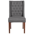 thumbnail image 3 of HERCULES Preston Series Black Leather Tufted Parsons Chair, 3 of 9