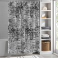 thumbnail image 6 of Shower Curtains for Bathroom-36"x72",Black Grey Gradient Waterproof Bath Curtain Grommet Shower Curtain Set with Hooks, 6 of 9
