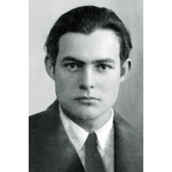24x36 gallery poster, Ernest Hemingway 1923 passport photo