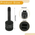 thumbnail image 4 of Unique Bargains 1 Pc 6 Point Universal Impact Socket for Car Motorcycle Dirtbike Repair Hardware Tool CR-MO Black 78mm/3.07" 9mm 1/2 Inch Drive, 4 of 7