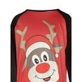 thumbnail image 4 of Elippeo Family Matching Christmas Pajamas Pet Kerchief/Baby Romper/Cartoon Elk Print Long Sleeve Tops + Deer Print Pants Set, 4 of 10