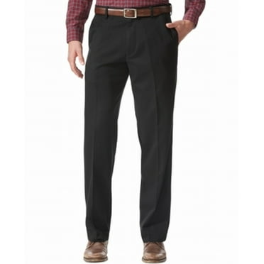 Dockers NEW Black Mens Size 44x32 Relaxed Fit Dress Flat Front Pants