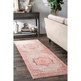 thumbnail image 4 of nuLOOM Tapis à Franges Ethel Médaillon, 5' Rond, Rouge, 4 of 4