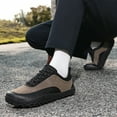 thumbnail image 2 of Mens Non Slip Faux Suede Leather Walking Shoes Wide Toe Box Slip On Sneakers Lightweight Hiking Shoes, 2 of 8