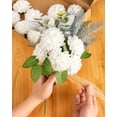 thumbnail image 4 of Artificial Wedding Dahlia Flowers 25pcs Fake Foam Roses with Stem for Wedding Bouquets Centerpieces Arrangements Decoration(Mint Green), 4 of 5