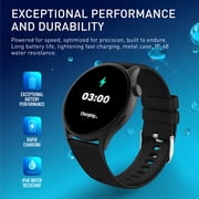 WITHit Deca Smartwatch with AMOLED 1.43 High-Definition Touchscreen Display, Black