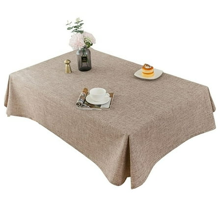 

Rectangular Tablecloth Cotton Linen Solid Color Tablecloth Washable No Fade Anti-slip Wrinkle Free Table Cover For Conference Banquet Party Picnic -x-100*160cm