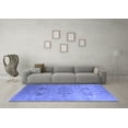 thumbnail image 3 of Ahgly Company Machine Washable Indoor Rectangle Oriental Blue Industrial Area Rugs, 5' x 8', 3 of 4