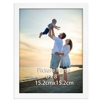 6x8 Picture Frames 1 Pack ,Classic White 6 by 8 Photo Frame for Wall and Tabletop Display