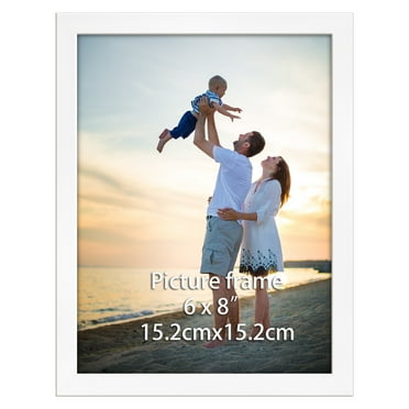 6x8 Picture Frames 1 Pack ,Classic White 6 by 8 Photo Frame for Wall and Tabletop Display